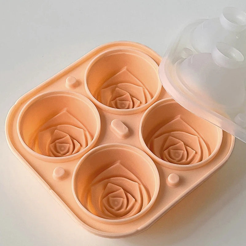 Rosenförmige Eiswürfelform – Elegante Eiswürfel für Getränke & Desserts Kaufschwan® Orange
