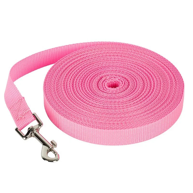 Lange Nylon Hundetrainingsleine 1.5M–30M Vielseitige Führleine für Kleine Große Hunde Kaufschwan® Rosa 30M
