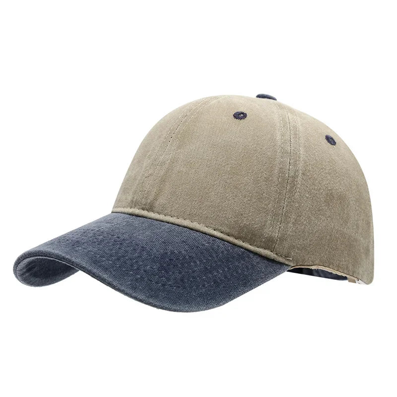 Vintage Washed Baseballkappe | Herren & Damen Farblich Abgestimmte Baseballcap | Lässige Snapback Hip Hop Baseballcap für Frühling & Sommer