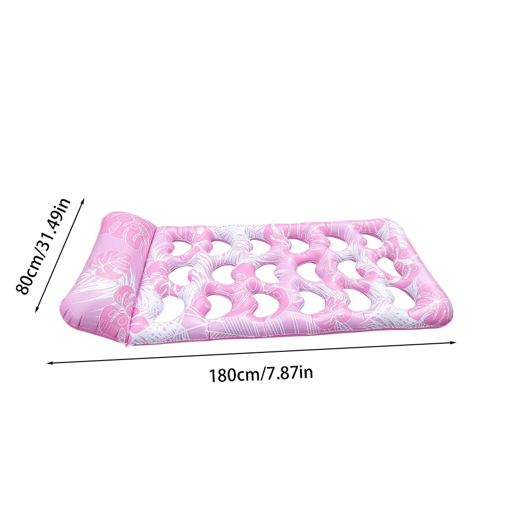 Aufblasbarer Pool-Hängemattenstuhl – Schwimmendes Wasserbett mit Kopfstütze für Erwachsene Kaufschwan®