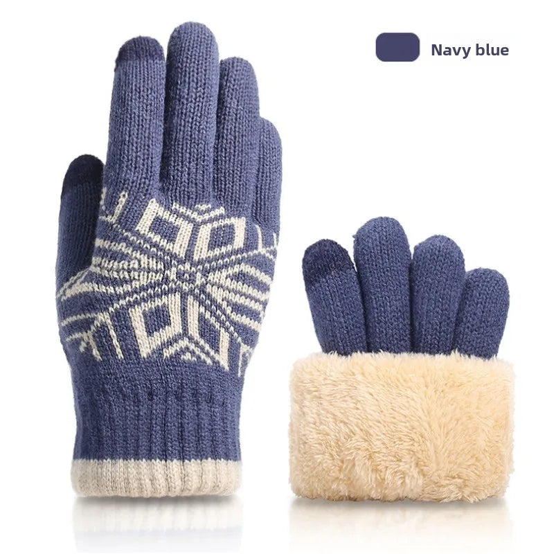 Weihnachten Doppel-Layer Touchscreen Handschuhe – Dicke Strickhandschuhe | Warme Winterhandschuhe für Damen & Herren, Kältebeständig Kaufschwan®