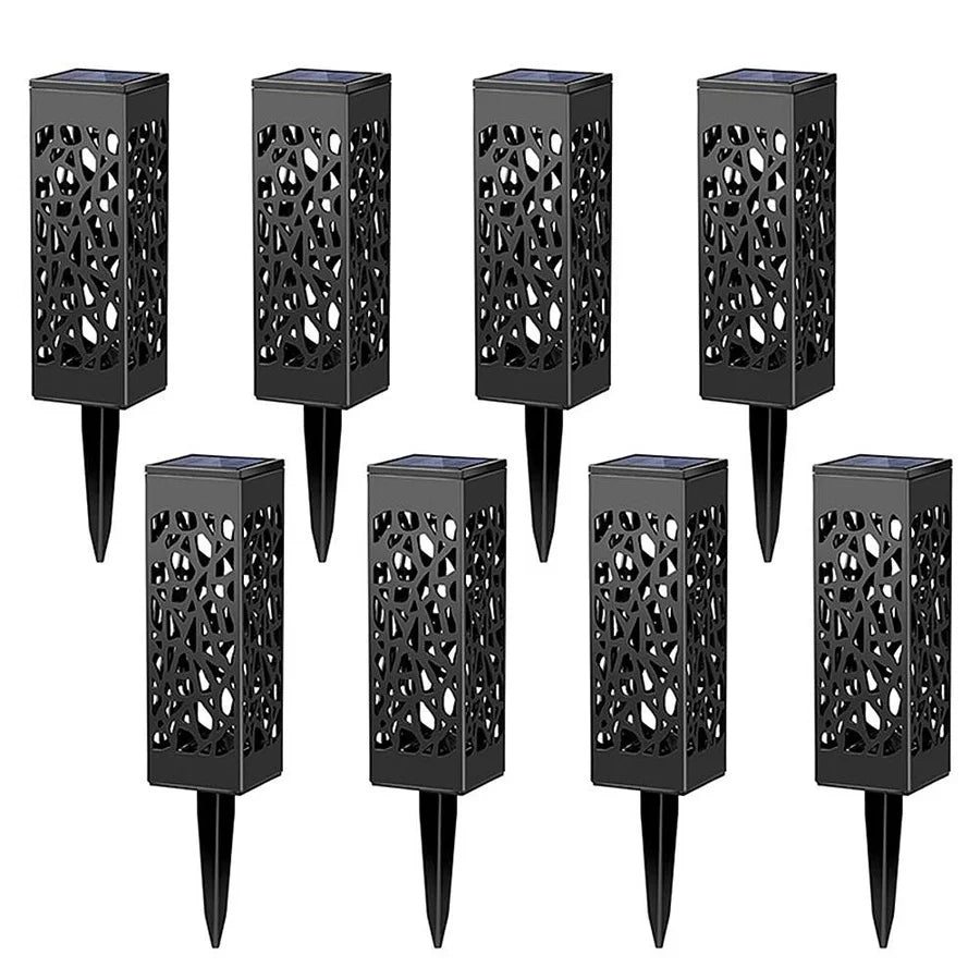 LED Solar Gartenleuchten 2/6 Stück – Wasserdichte Außenlampen mit Hohlmuster für Weg, Terrasse & Hofdekoration Kaufschwan®