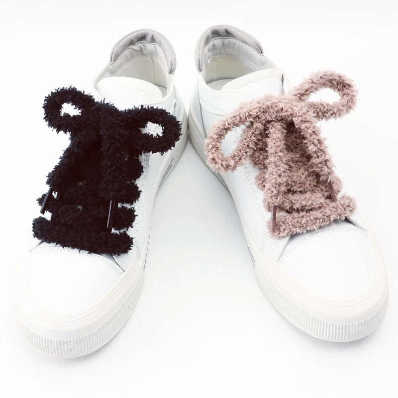 Plüsch Runde Schnürsenkel – 1cm Breite Weiche Laces für Sneaker & Freizeitschuhe | Verschiedene Längen 80/100/120/140/160cm Kaufschwan®