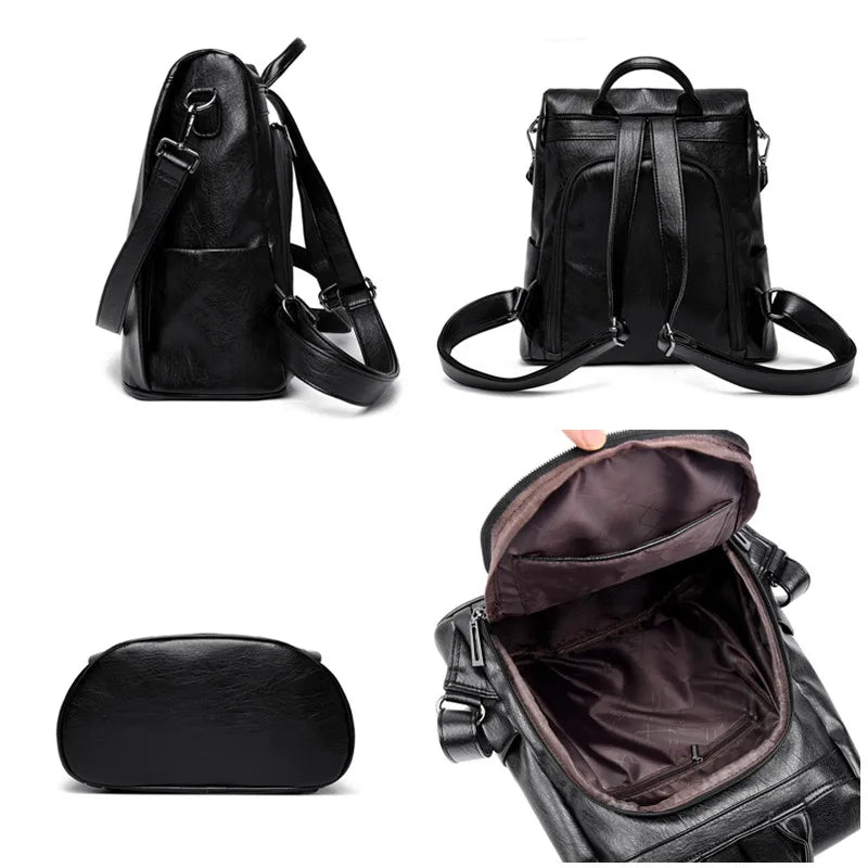 Leder Rucksack | Damen Vintage Schultertasche | Hochkapazitiver Reise- & Schulrucksack Kaufschwan®