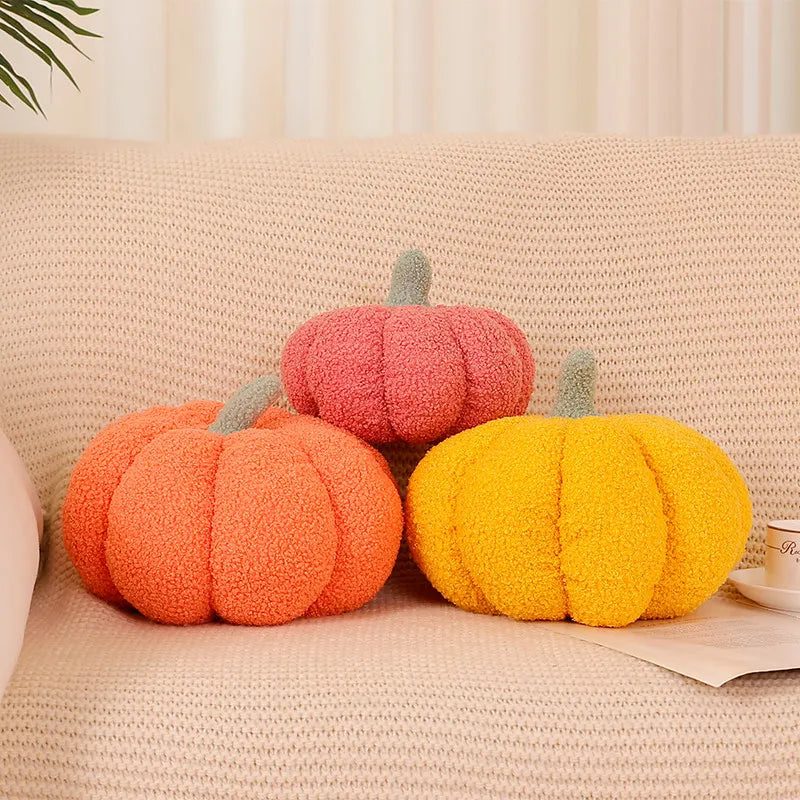 Kürbis Plüschkissen | 3D Kürbis Dekokissen | Herbst Sofakissen & Schlafzimmerkissen Kaufschwan®