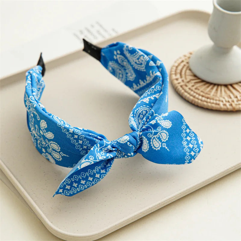 Bandana Haarreif mit Schleife – Geknotetes Turban-Haarreif für Damen & Mädchen