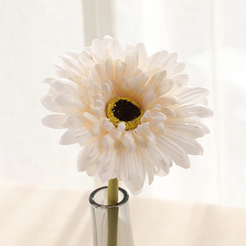 5/10 Stück Künstliche Seiden-Gerbera-Blütenköpfe – Realistische Margeriten für Hochzeit, Garten & Wohnraumdekoration Kaufschwan®