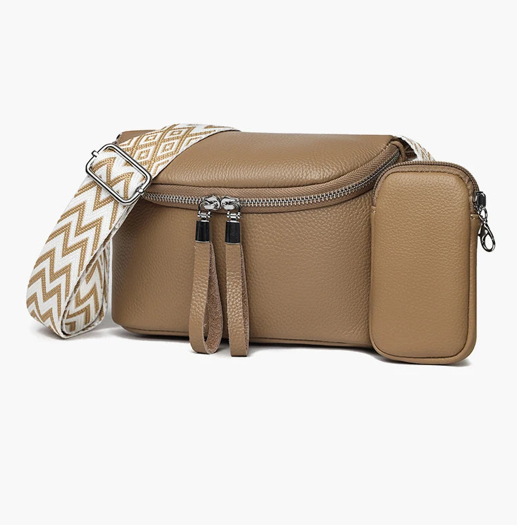 Damen Brusttasche – Hochwertige Rindsleder Crossbody, Gürteltasche & Handtasche mit Kleiner Geldbörse Kaufschwan®