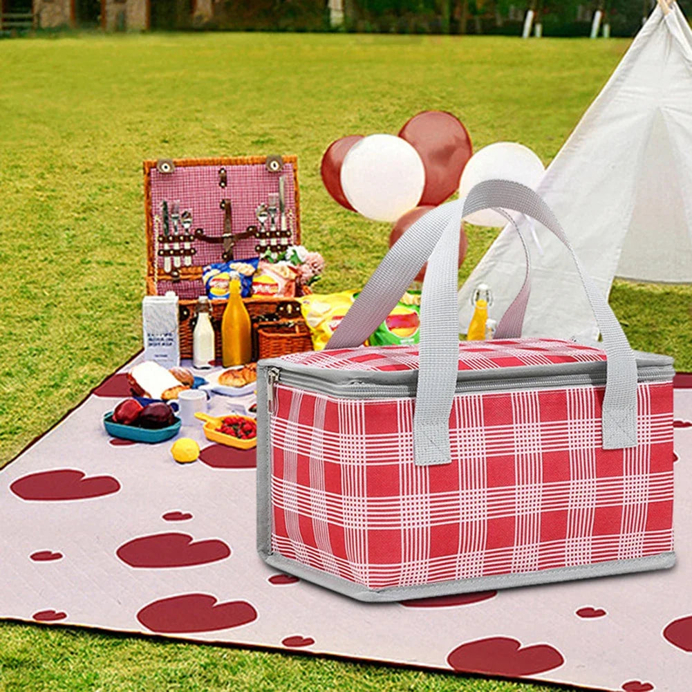Große Outdoor Picknick Kühltasche – Tragbare Isolierte Box | Camping Getränketräger, Bento Tasche & Picknickbedarf Kaufschwan®