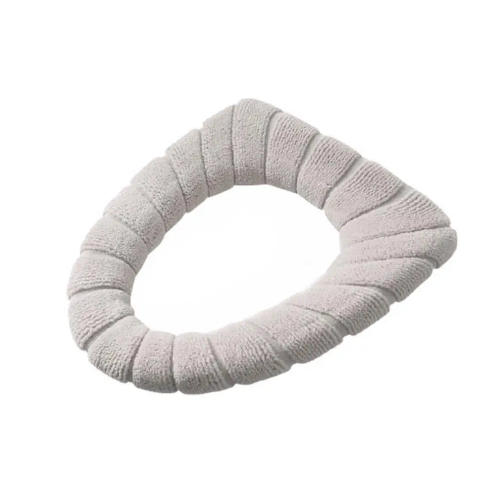 Warme WC-Sitzauflage – Strick-Toilettensitzbezug für Winter | Weiche O-förmige Waschbare Toilettenauflage in Einfarbigem Design (1 Stück) Kaufschwan®