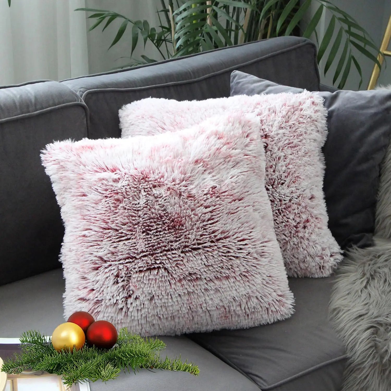 Luxuriöser Kunstfell Kissenbezug | Super Weich Flauschiger Bezug für Sofa, Bett, Stuhl & Wohnzimmer Dekor Kaufschwan®