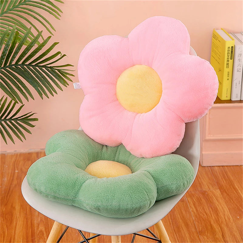 Gefülltes Fünf-Blütenblatt Kissen | Süßes Sonnenblumen Plüschkissen | Dekoration fürs Mädchenzimmer & Fensterbank | Rosa Sitzkissen Kaufschwan®