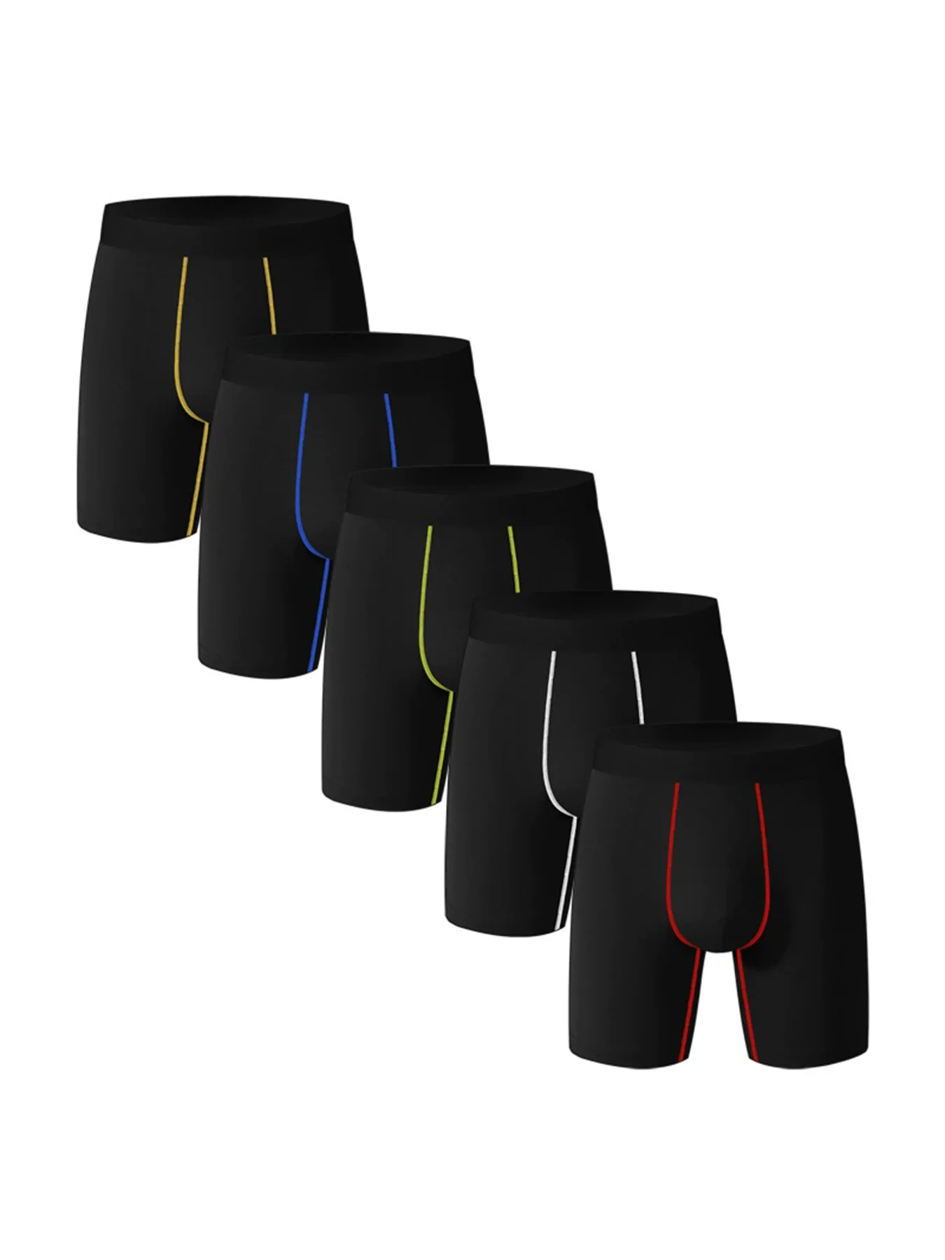 5er-Pack Herren Boxershorts Schwarz – Sportlich, Elastisch & Langlebig | Radfahren & Modische Unterwäsche Kaufschwan® Schwarz 5er Set S
