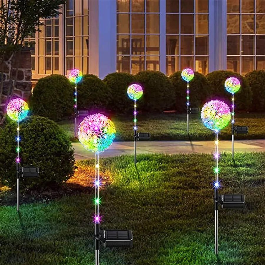 Solar LED Außenleuchten 3-Kopf Löwenzahn Design – IP65 Wasserdichte Garten-, Terrasse- & Wegbeleuchtung Kaufschwan®
