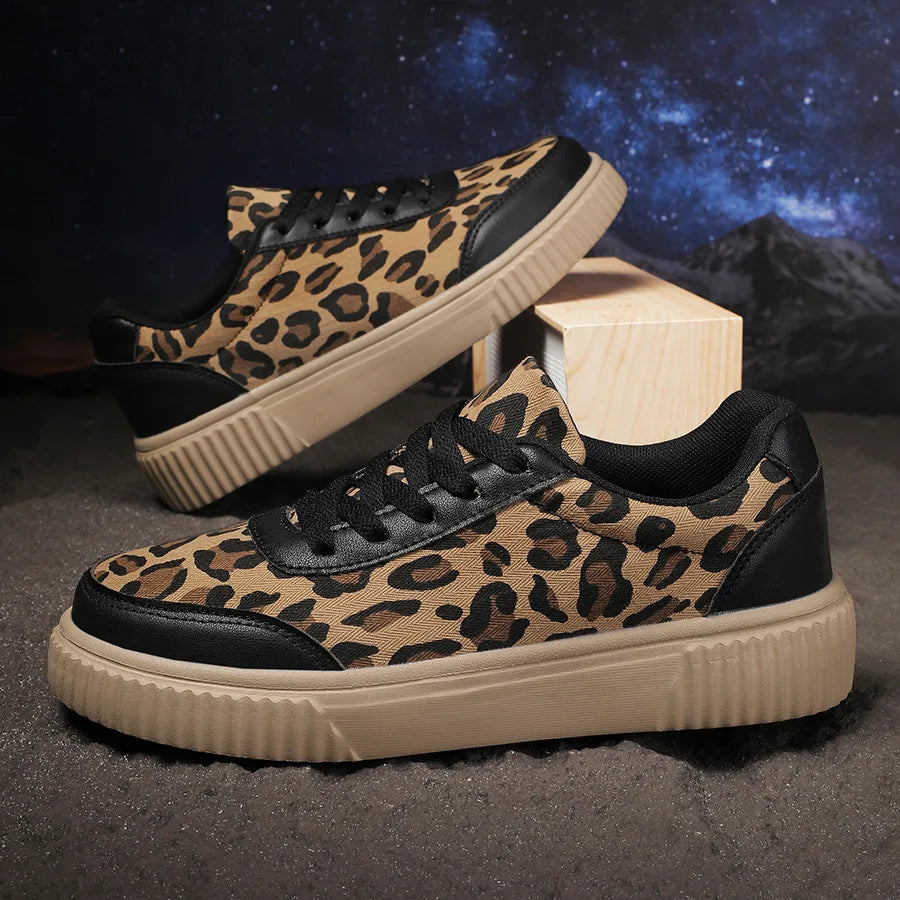 Frühling Damen Sneaker mit Leopardenmuster – Retro Chunky Casual Schuhe | Bequemes Flach-Design & Vielseitige Mode Kaufschwan®