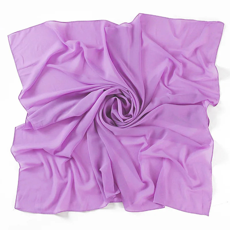 85×85CM Kopftuch – Damen Quadrat Hijab | Muslimisches Einfarbiges Kopftuch, Modischer Schal & Unterkopftuch Kaufschwan® Hellviolett
