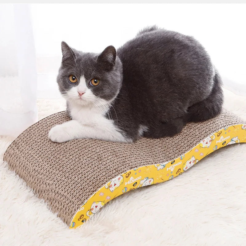 Wellpappe-Kratzbrett für Katze – Kratzfeste Krallenfläche mit Sofaform & Liegeplatz für Katze Kaufschwan®