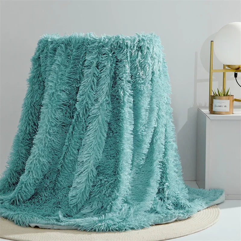 Vier-Jahreszeiten Universelle Nerz-Fleece-Decke – Flauschige Tie-Dye Einfarbige Decke für Wärme und Komfort Kaufschwan®