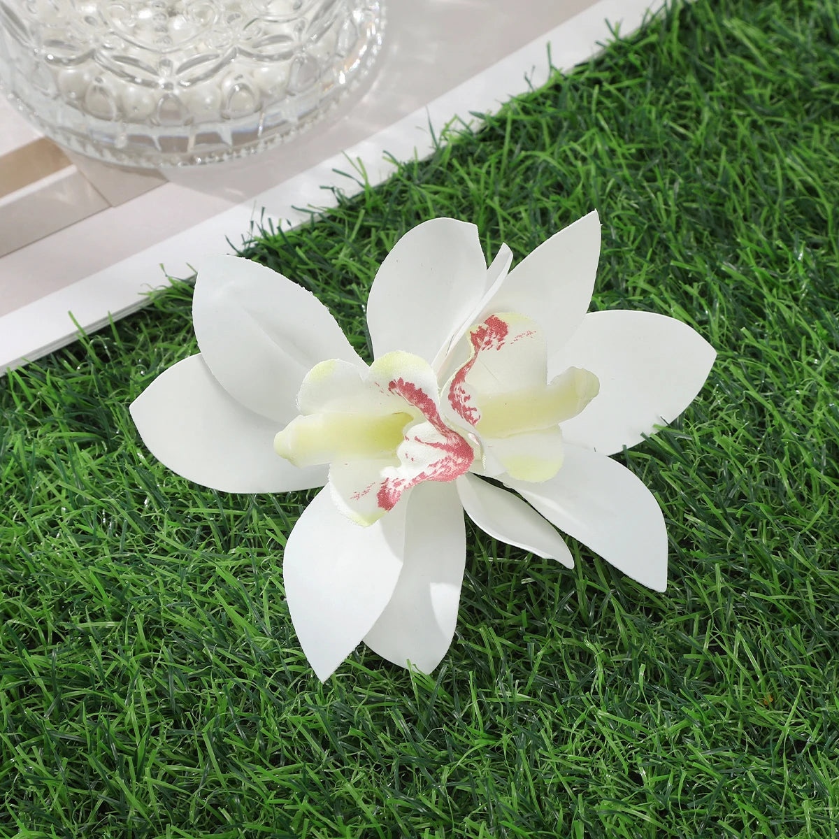 Orchideen-Blumen Haarklammer – Braut & Urlaubs Haaraccessoire Kaufschwan® Abbildung 17