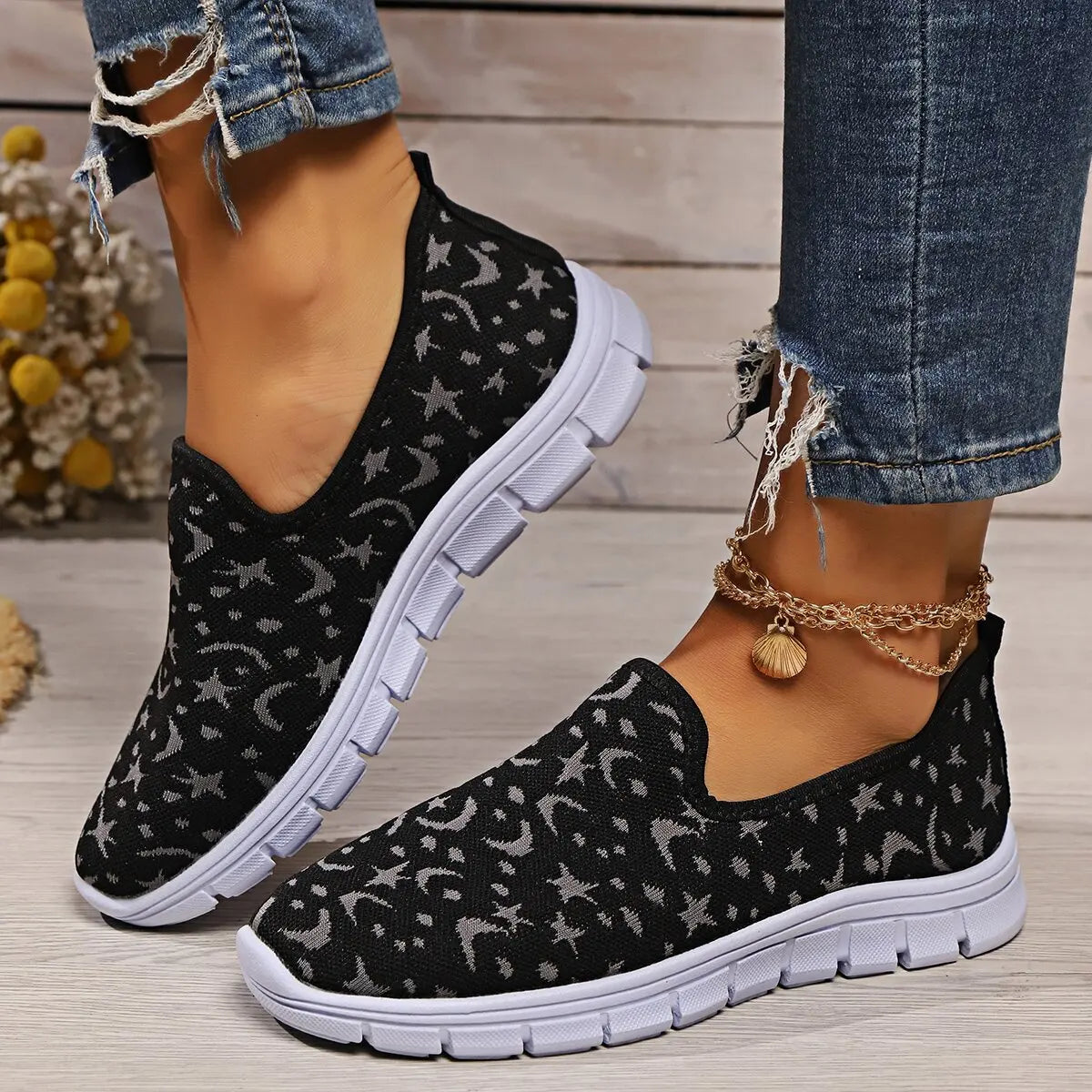 Damen Sportschuhe mit Flacher Sohle – Frühling Runde Zehenform | Bequeme Designer Vulcanized Sneaker für Outdoor & Alltag Kaufschwan®