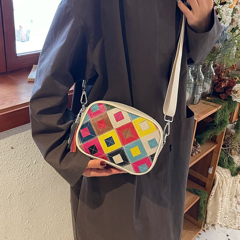 Kleine Bunte Ledertasche – Luxus Damen Handtasche, Crossbody & Schultertasche in Hochwertiger Verarbeitung