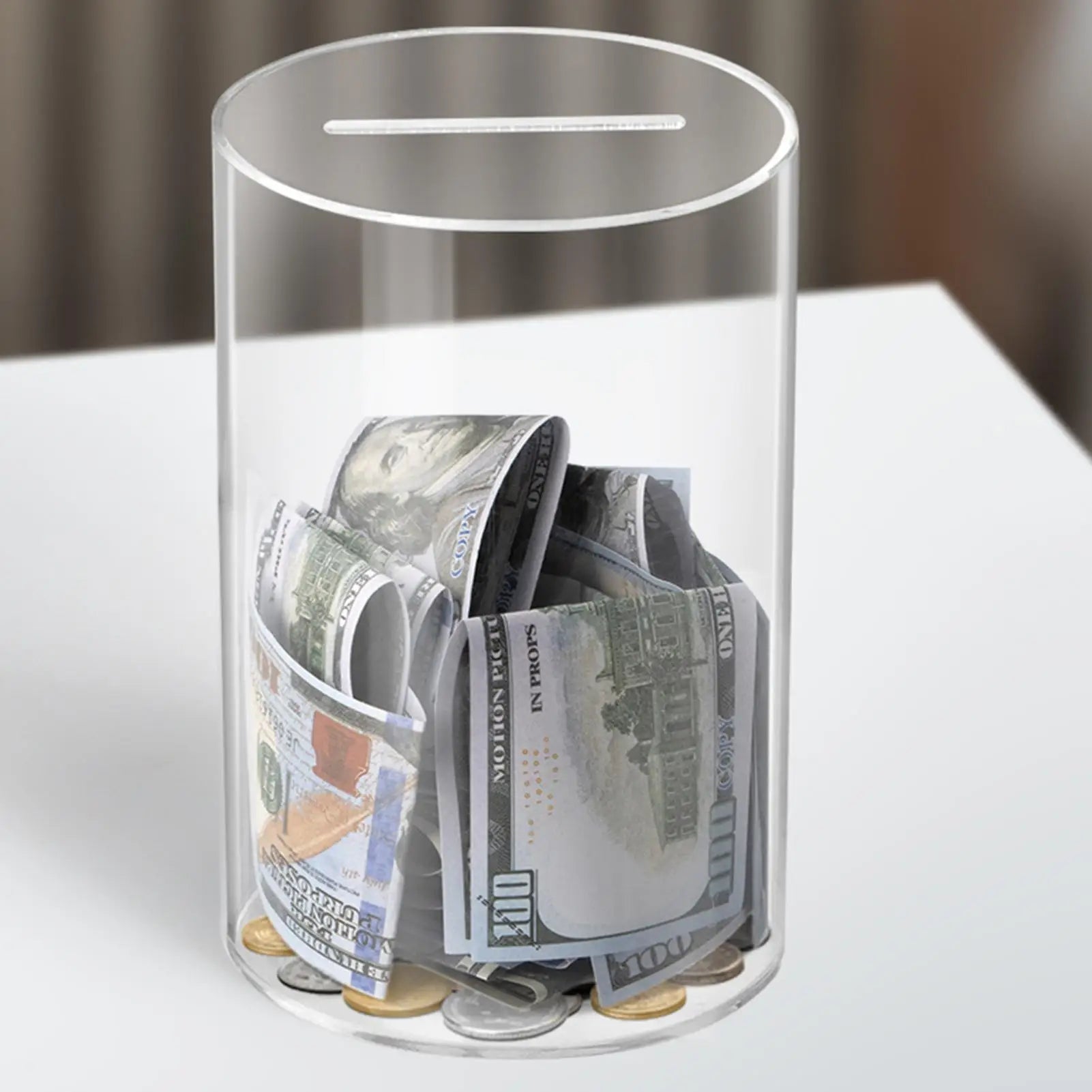 Transparente Acryl Spardose – Große Geld Sparbox für Erwachsene und Kinder Kaufschwan®