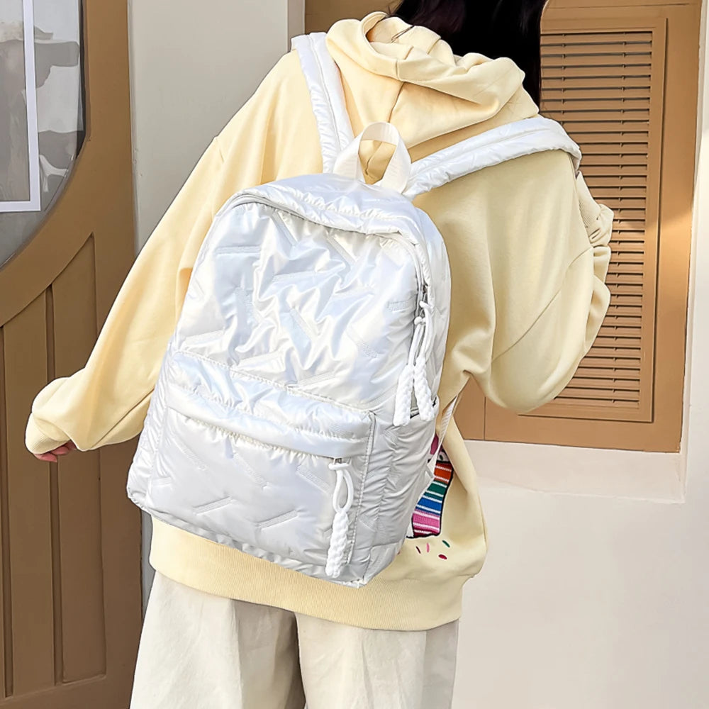 Knitter-Optik Rucksack für Damen | Großraum Studenten- & Reisetasche | Freizeit Laptop-Rucksack für Schule & Pendeln Kaufschwan®