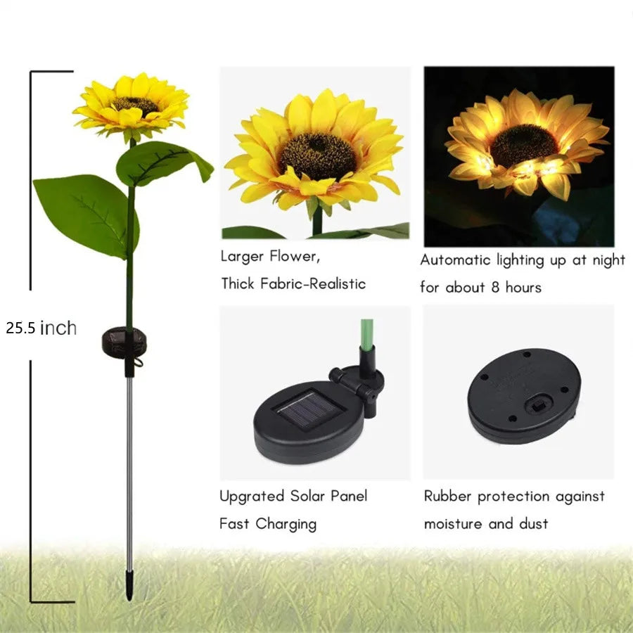Kreative Solar-Sonnenblumen-Leuchte – 20LED Wasserdichte Außenlampe für Garten, Hof & Wegbeleuchtung Kaufschwan®
