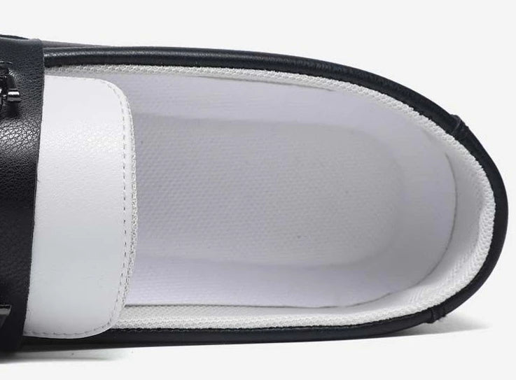 Herren Leder-Loafer – Klassische Runde Mokassins | Flache Slip-On Freizeitschuhe aus Weichem PU-Leder für Büro & Alltag Kaufschwan®