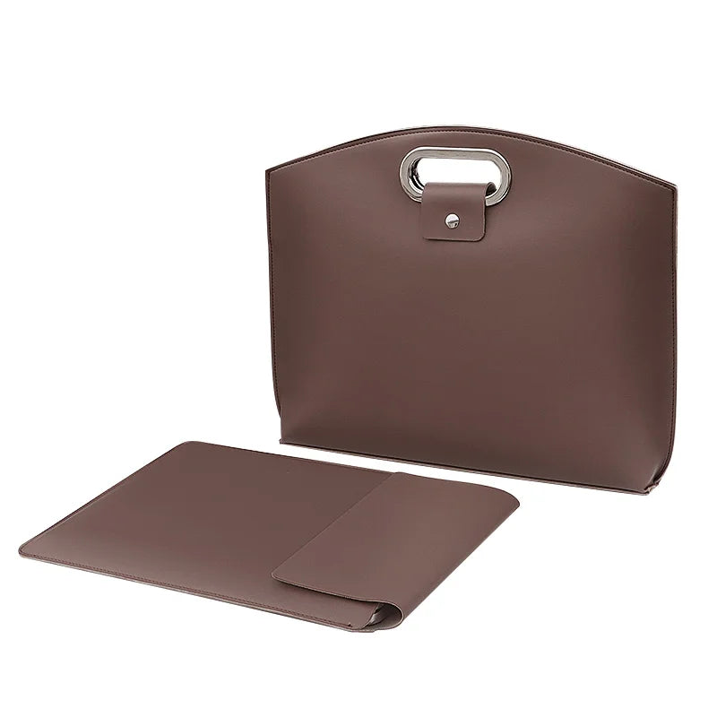 Luxuriöse Business Laptop Tasche – Wasserdichte Computer Aktentasche, Dokumenten-Handtasche & Elegante Tragetasche für Damen & Herren Kaufschwan® Kaffee 13-15 Zoll