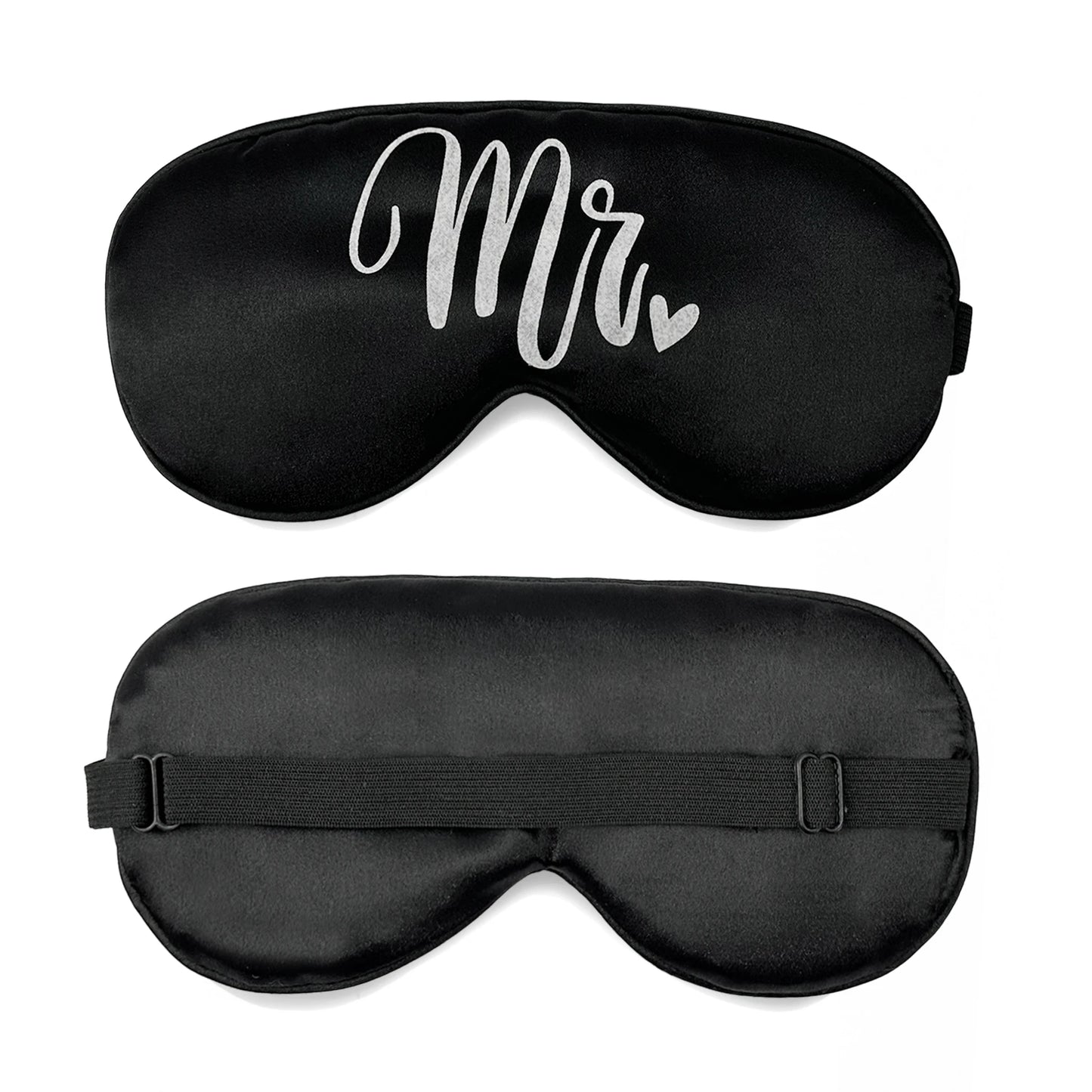 Mr & Mrs Seidige Schlafmasken-Set | Verstellbares Elastisches Band | Bequeme Augenabdeckungen für Paare, Hochzeit & Jubiläum Kaufschwan®