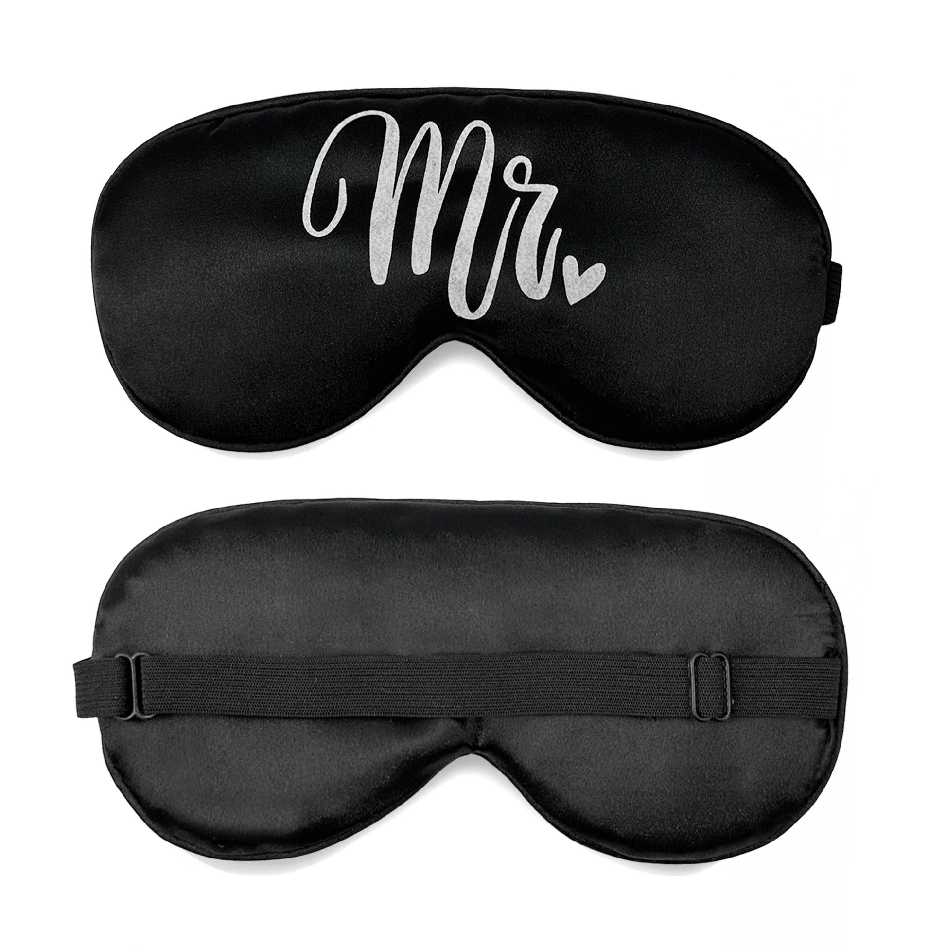 Mr & Mrs Seidige Schlafmasken-Set | Verstellbares Elastisches Band | Bequeme Augenabdeckungen für Paare, Hochzeit & Jubiläum Kaufschwan®