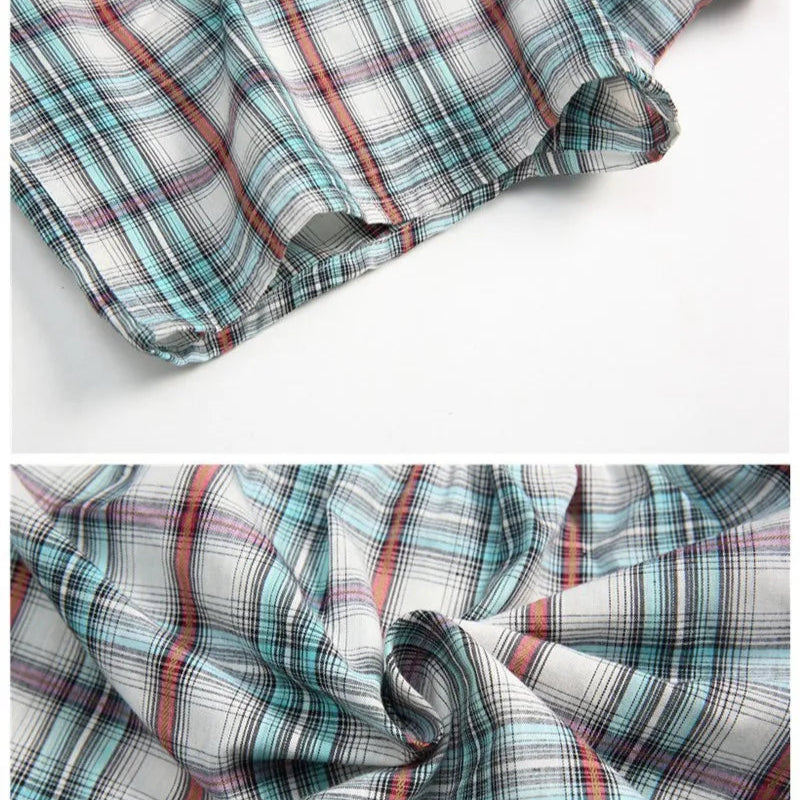 5er-Pack Herren Boxershorts aus Baumwolle | Klassisches Karomuster, Lockerer Oversize-Schnitt, Atmungsaktive Unterwäsche Kaufschwan®