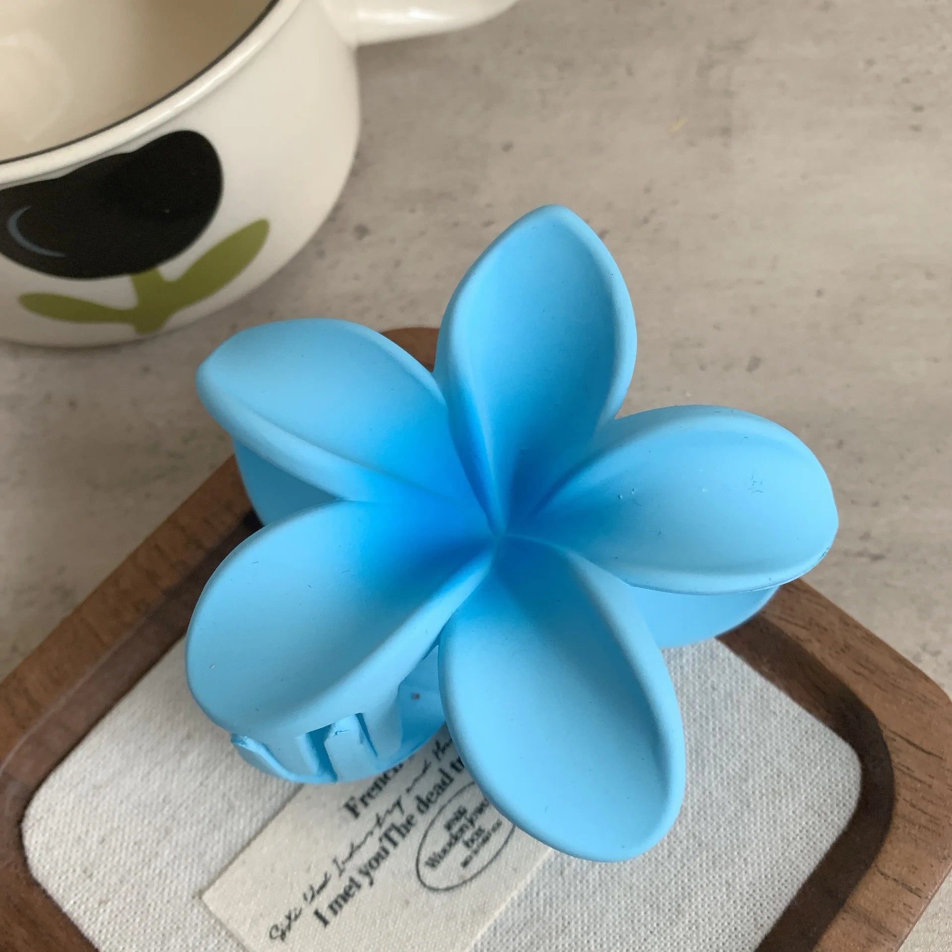 Bunte Blumen-Haarklammer – Sommer Strand Haarklammer Kaufschwan® Blau