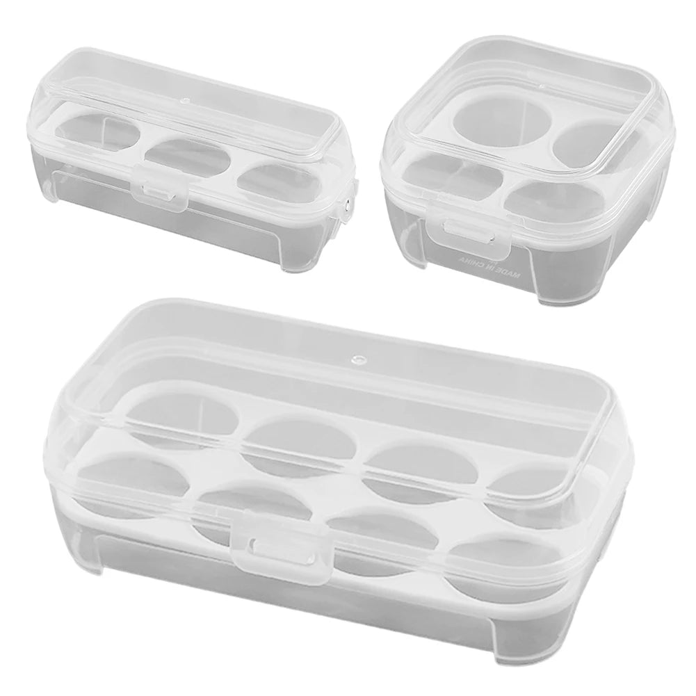 Tragbare Eierbox – 3/4/8 Gitter Stoßfester Aufbewahrungsbehälter | Küchen Organizer für Camping, Picknick & Outdoor Reisen Kaufschwan®