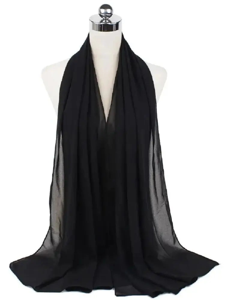Damen Hijab aus Chiffon – Sofort Tragbares Kopftuch | Einfarbiger Instant Hijab Schal, Arabischer Wrap & Islamischer Schal Kaufschwan®