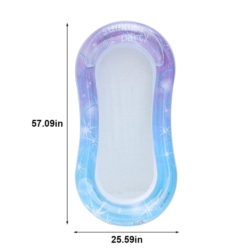 Aufblasbare Wasserhängematte – 4-in-1 Pool-Liege, Schwimmbett & Strandstuhl Kaufschwan® Blau