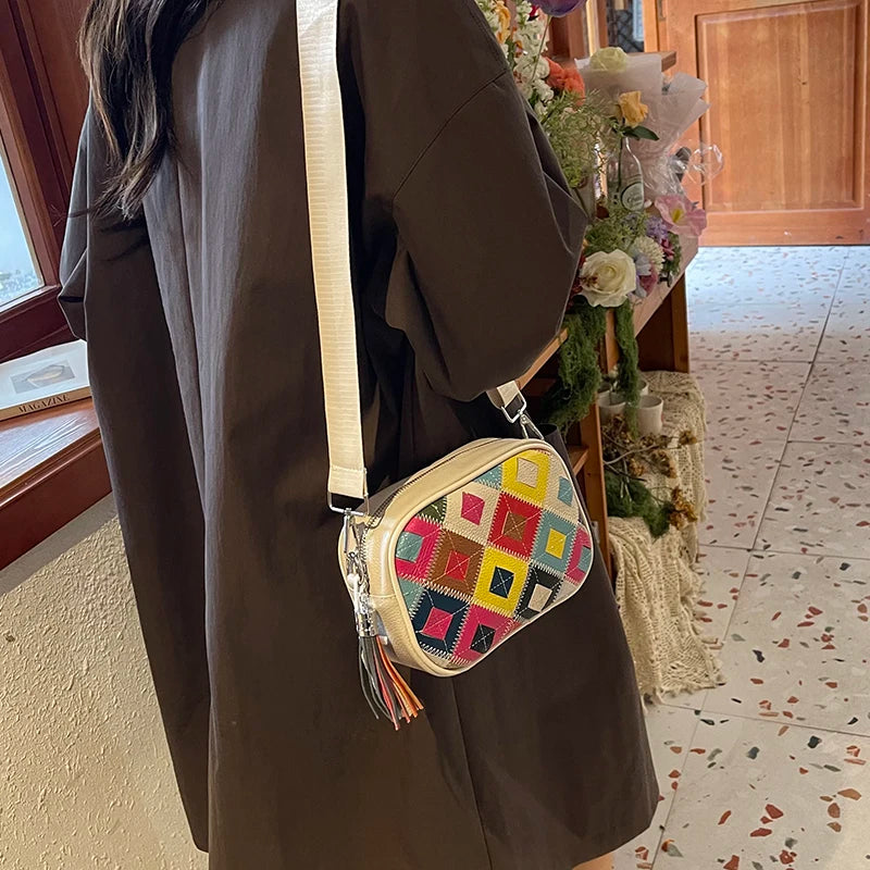Kleine Bunte Ledertasche – Luxus Damen Handtasche, Crossbody & Schultertasche in Hochwertiger Verarbeitung