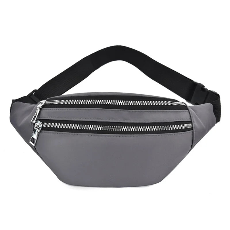 Damen Gürteltasche mit Großem Fassungsvermögen – Wasserdichte Sport Fanny Pack | Outdoor Running, Fitness & Reise Crossbody Tasche Kaufschwan® Grau