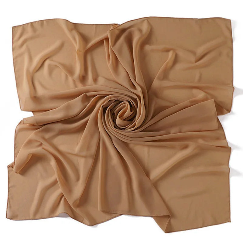 85×85CM Kopftuch – Damen Quadrat Hijab | Muslimisches Einfarbiges Kopftuch, Modischer Schal & Unterkopftuch