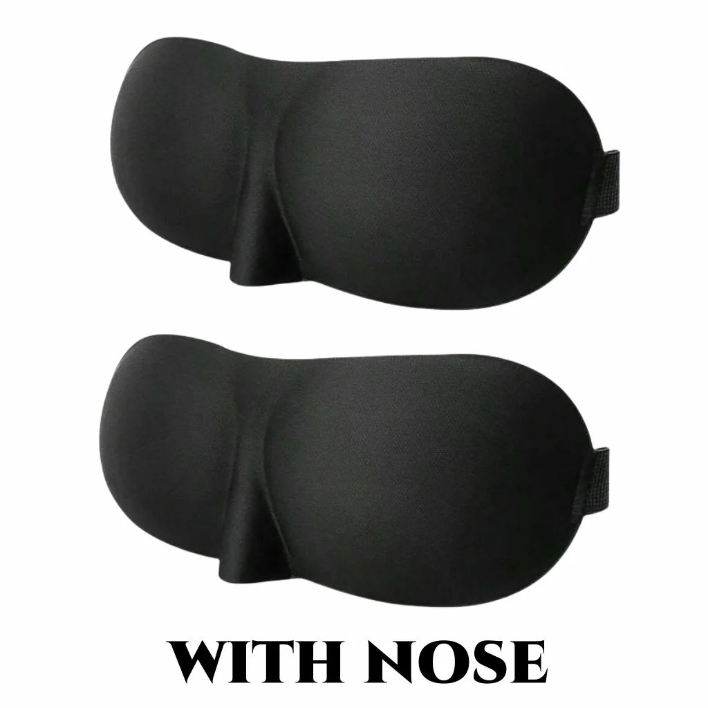 3D Schlafmaske mit Kontur | 100% Lichtblockierende Augenmaske | Ultrasofte, Hautfreundliche & Atmungsaktive Augenabdeckung für Schlaf, Reisen & Yoga Kaufschwan® 2 Stück mit Nase