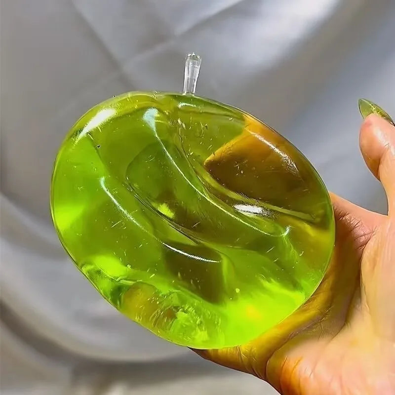 Grüner Apfel-Squishy – Weiches Transparentes Slow-Rising Sensorik- & Fidget-Knautschspielzeug für Entspannung, Stressabbau & Schreibtisch Kaufschwan®