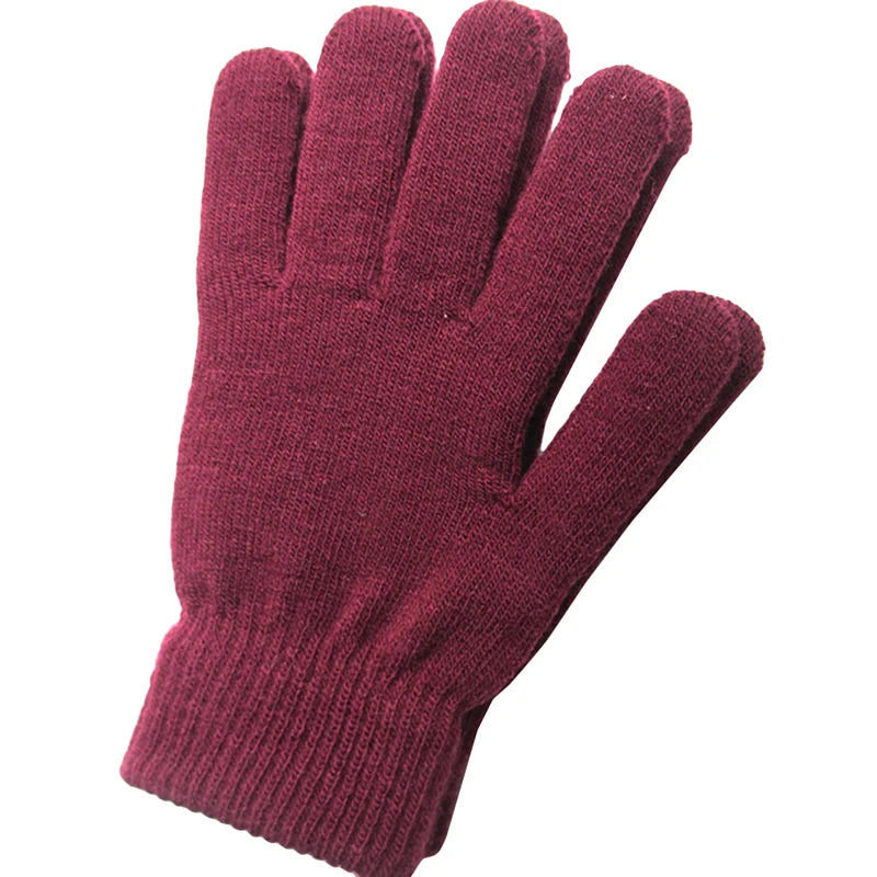 Damen Kaschmir Optik Strickhandschuhe – Warme Vollfinger Handschuhe mit Futter | Winter & Herbst Handwärmer, Ski & Outdoor Kurzarm-Handschuhe Kaufschwan® Rot