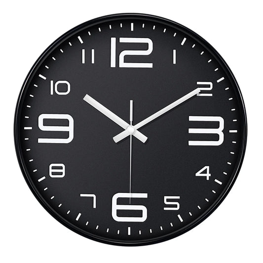 12 Zoll Moderne Quarz Wanduhr – Leise Große Zahlen Uhr Kaufschwan®