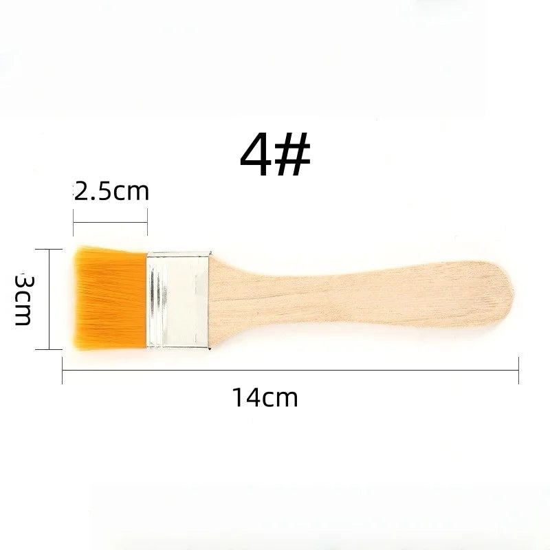Nylon Pinsel Set – Holzgriff Flachpinsel für Öl- und Acrylmalerei Kaufschwan® Pinsel 4 10 Stück