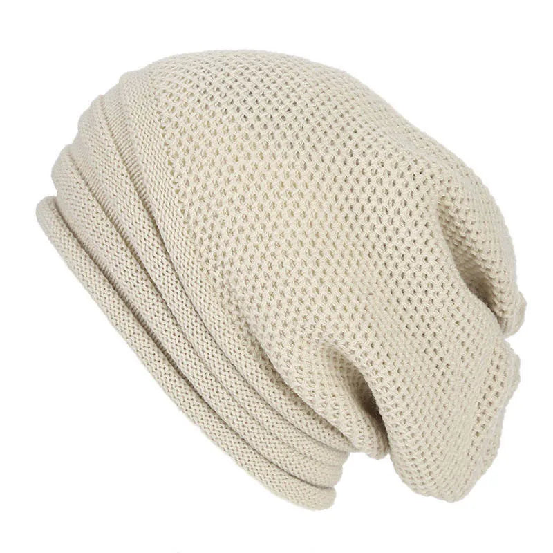 Winter Slouchy Beanie Mütze – Oversize Woll-Strickmütze für Damen & Herren | Warme Baggy Mütze für Ski & Alltag Kaufschwan® Beige