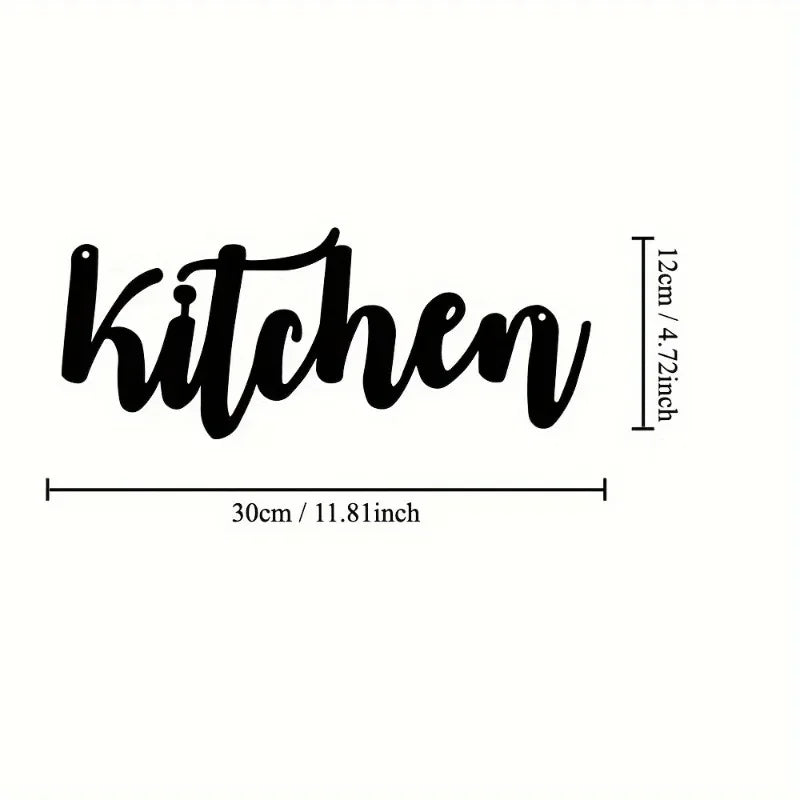 Küchen Schriftzug Metall Wanddeko – Retro Ästhetisches Hängeschild Kaufschwan®