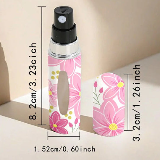3Pcs 5ml Perfume Refillable Bottle Printing Flower Portable Mini Travel Spray Atomizer for Women Pocket Cologne Dispenser Kaufschwan®