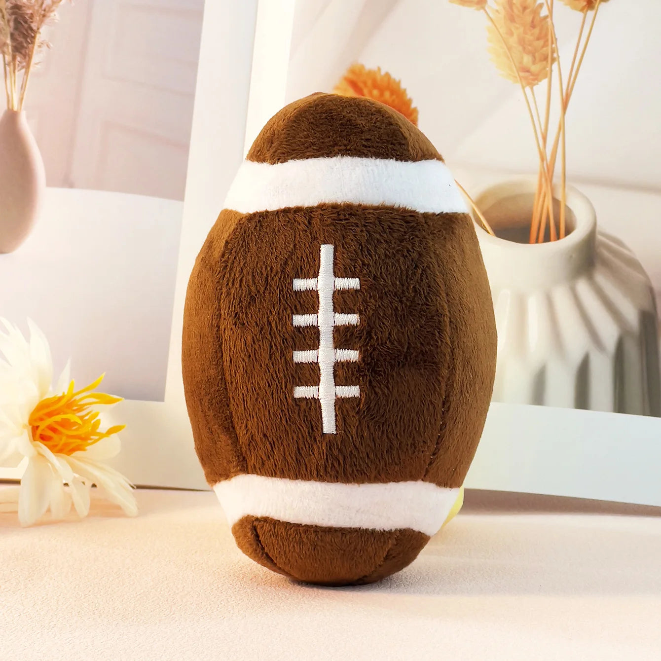 Quietschendes Rugby Hundespielzeug – Interaktiver Kauspielball für Hunde Kaufschwan® Rugby