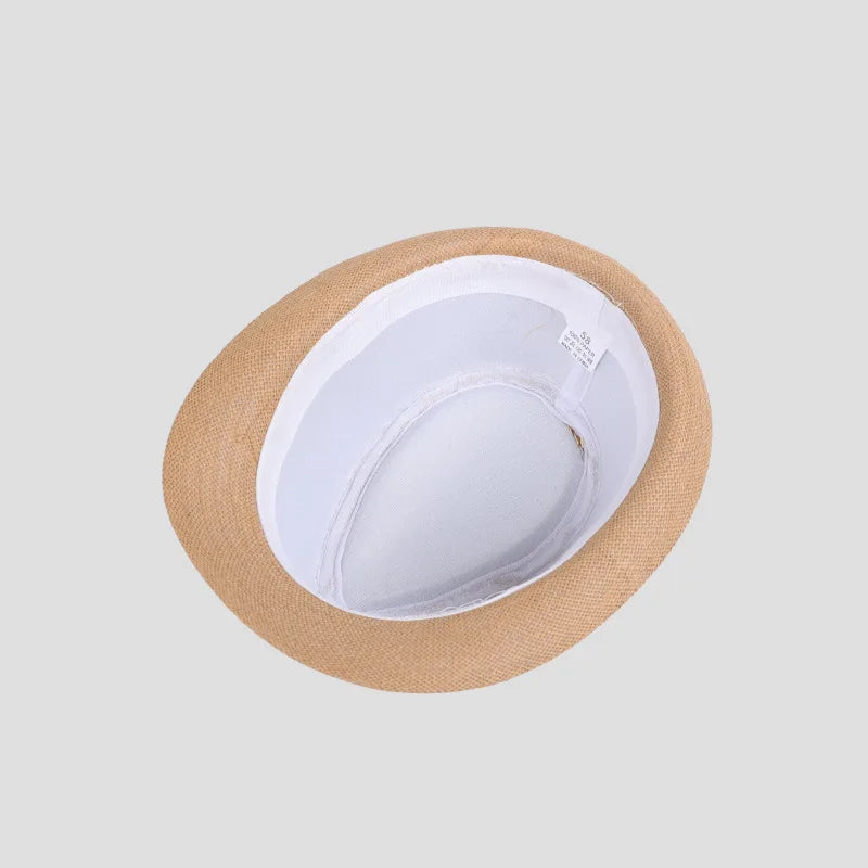 Retro Sonnenhut – Britischer Top Hat Stil, Geometrischer Strohhut mit Gürtel, Unisex Strand & Partner Fedoras Kaufschwan®